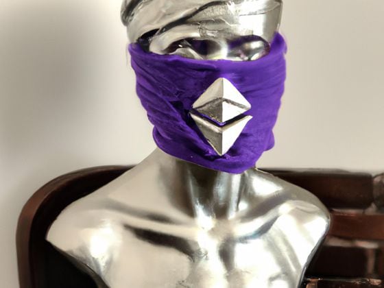 DO NOT USE: CDCROP: AI Artwork Ethereum Muzzle on statue (DALL-E/CoinDesk)