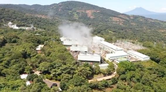 An overhead view of a geothermal power plant in El Salvador, the site of a new Bitcoin mining installation.(Government of El Salvador)