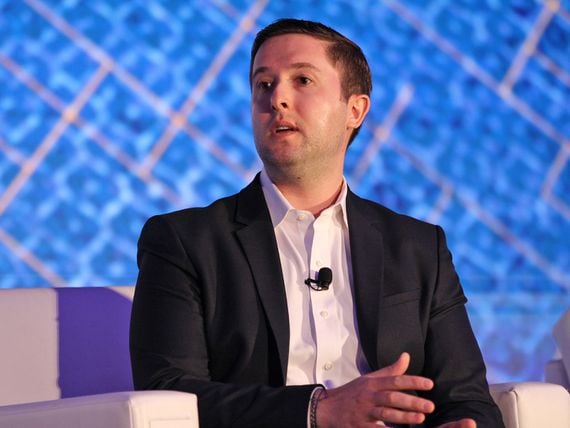 Grayscale's Michael Sonnenshein speaks at Invest: NYC 2019 (CoinDesk)