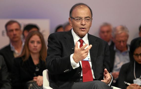DAVOS/SWITZERLAND, 22JAN15 - Arun Jaitley, Minister of Finance, Corporate Affairs and Information and Broadcasting of India talks during the session 'An Insight, An Idea' in the congress centre at the Annual Meeting 2015 of the World Economic Forum in Davos, January 22, 2015.

WORLD ECONOMIC FORUM/swiss-image.ch/Photo Jolanda Flubacher