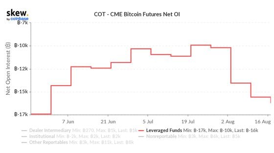 CME leveraged funds net shorts