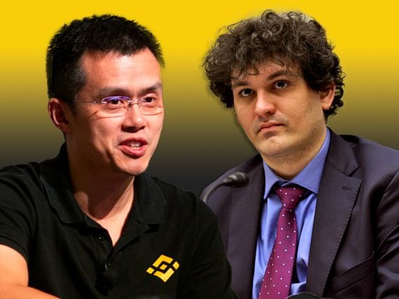 Changpeng Zhao, CEO de Binance, y Sam Bankman-Fried, CEO de FTX. (Getty Images/CoinDesk)