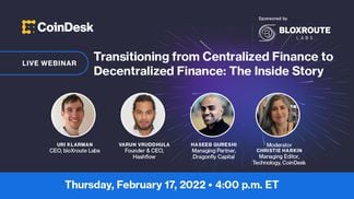 CoinDesk Sponsored Webinar with bloXroute Labs