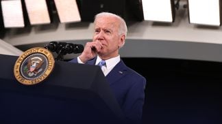 President Biden discusses the September jobs report (Chip Somodevilla/Getty Images)