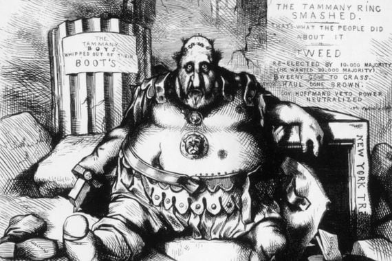 MODERN TIMES: Once a no-no, the buying and selling of votes is now seen as an accepted part of governing the world's eighth-largest blockchain. (William M. "Boss" Tweed image via Metropolitan Museum of Art)