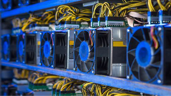 Bitcoin mining rigs (Shutterstock)