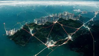 AI Artwork Hong Kong Network (DALL-E/CoinDesk)