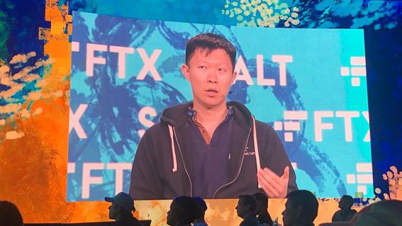 Three Arrows co-founder Su Zhu speaks at Crypto Bahamas (Tracy Wang/CoinDesk)