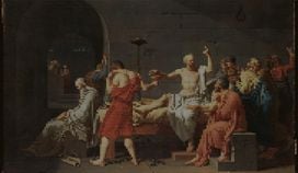 Socrates, forced to drink poison for his defiance of the Hulu Watch Next queue.