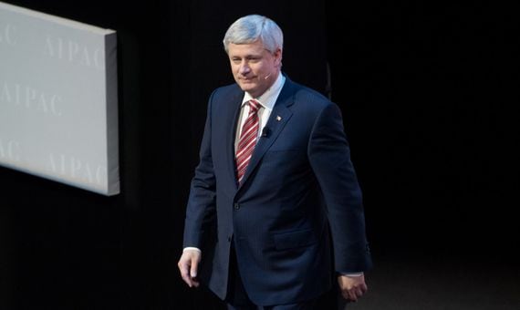 Former Prime Minister of Canada Stephen Harper at the AIPAC 2017 Convention.