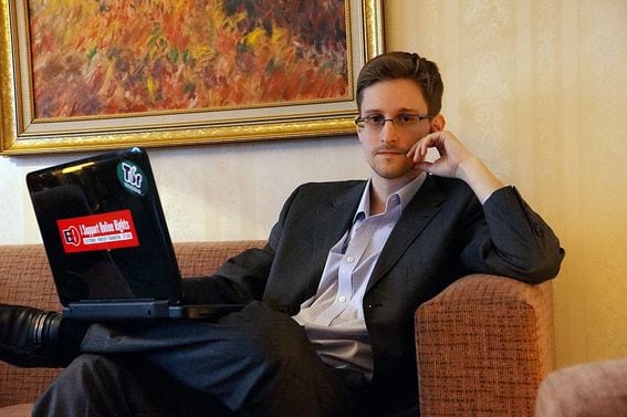 MOSCOW, RUSSIA - DECEMBER 2013:  (EXCLUSIVE ACCESS; PREMIUM RATES (3X) APPLY) Former intelligence contractor Edward Snowden poses for a photo during an interview in an undisclosed location in December 2013 in Moscow, Russia. Snowden who exposed extensive details of global electronic surveillance by the National Security Agency has been in Moscow since June 2012 after getting temporary asylum in order to evade prosecution by authorities in the U.S.  (Photo by Barton Gellman/Getty Images)