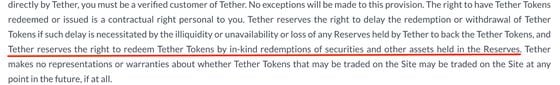 Source: Tether Terms of Service