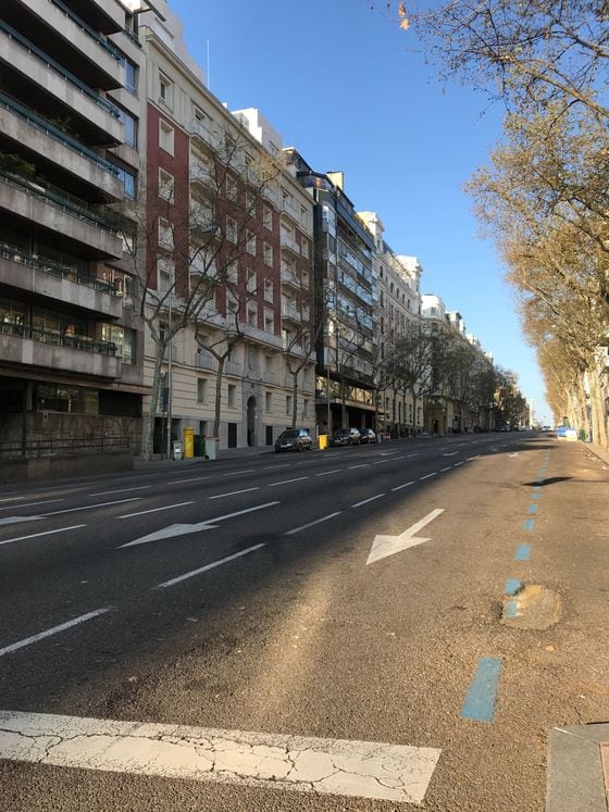Madrid's empty streets.