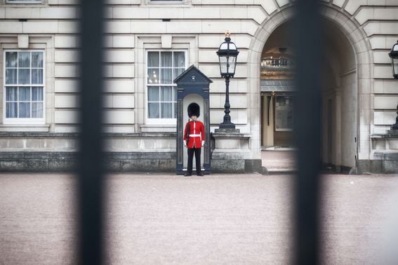 Queen's Guard at attention