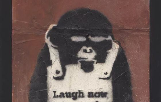 Cropped Banksy Laugh Now Panel A_Phillips