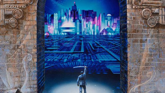 Cover art for Neal Stephenson's 1992 science fiction novel "Snow Crash." (Sotheby's)