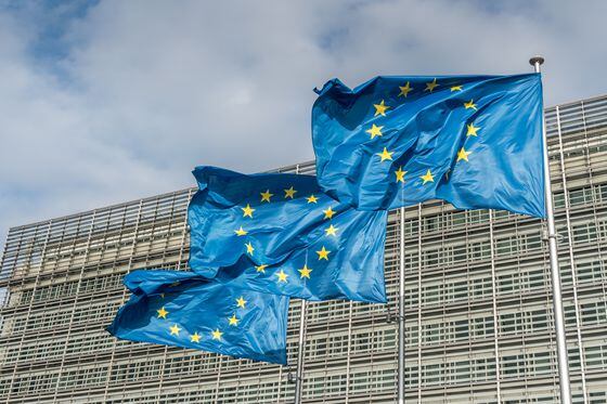 European Union flags at the European Commission's building in Brussels (Santiago Urquijo/Getty)