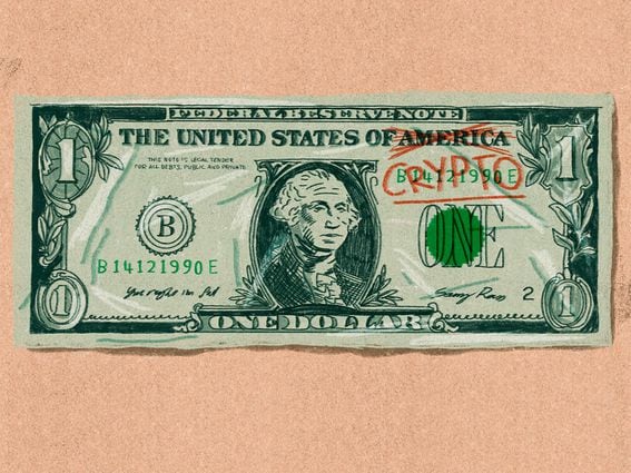 CDCROP: Crypto Dollar Bill illustration (Sonny Ross/CoinDesk)