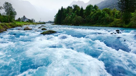 Flowing River Rough Waters (Shutterstock)