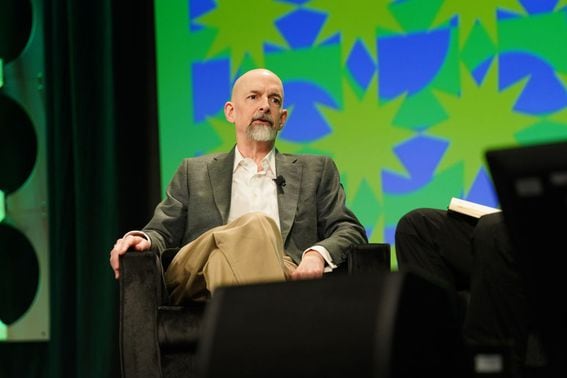 Neal Stephenson speaks at SXSW 2022. (Amy E. Price/Getty Images for SXSW)