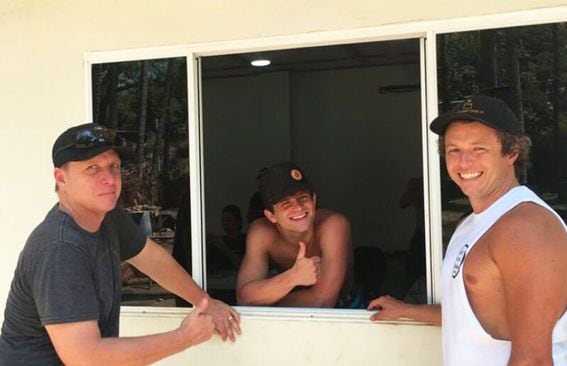 (l-r) Michael Peterson of Bitcoin Beach, Jack Mallers of Strike and Miles Suter of CashApp in El Salvador