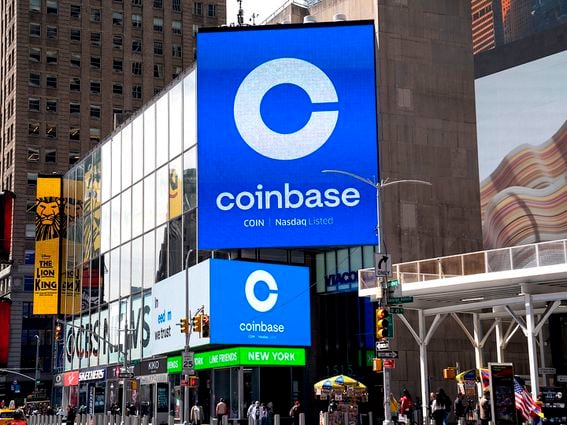CDCROP: Coinbase in Times Square (Robert Nickelsberg/Getty Images)
