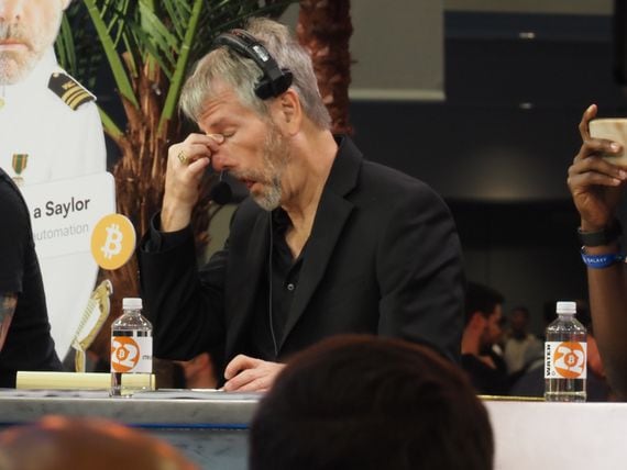 MicroStrategy CEO Michael Saylor at Bitcoin 2022 in Miami. (Danny Nelson/CoinDesk)