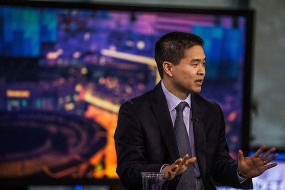 IEX CEO and co-founder Brad Katsuyama during a 2014 Bloomberg TV interview. (Chris Goodney/Bloomberg via Getty Images)