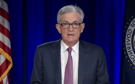 Federal Reserve Chair Jerome Powell speaks Wednesday at a press conference following the conclusion of the central bank’s two-day monetary-policy meeting. (FederalReserve.gov screenshot) 