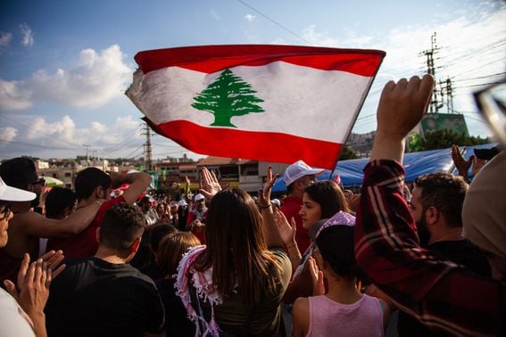 Lebanese protestors, October 2019 (Credit: Shutterstock)