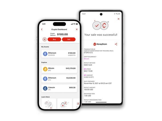 MoneyGram's mobile app (MoneyGram)