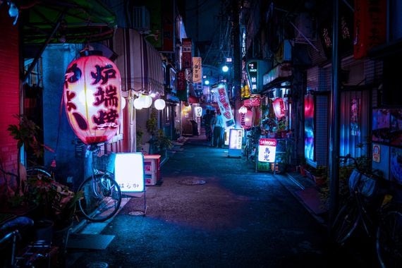 Japanese night scene