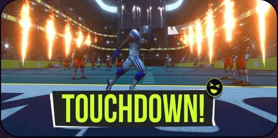 Touchdown in NFL Rivals game