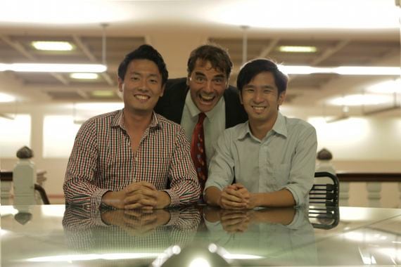 Tim Draper with CoinHako founders Yusho Liu and Gerry Eng