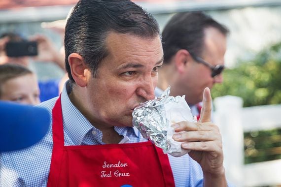 Sen. Ted Cruz at the Iowa State Fair on Aug. 21, 2015, in Des Moines, Iowa. (Scott Olson/Getty Images)