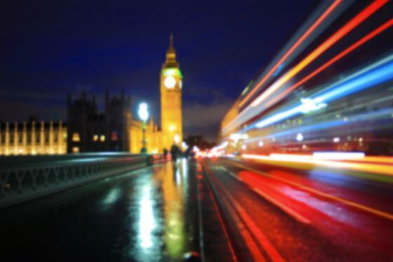 blurred light of Big Ben and London at night, Ethereum hard fork