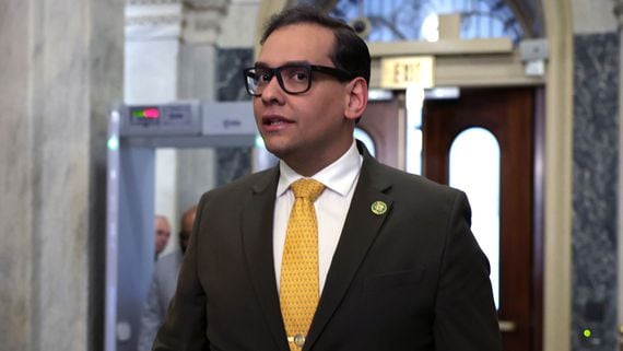 U.S. Rep. George Santos (R-NY) allegedly approached a wealthy donor in a crypto-related scheme (Photo by Alex Wong/Getty Images)
