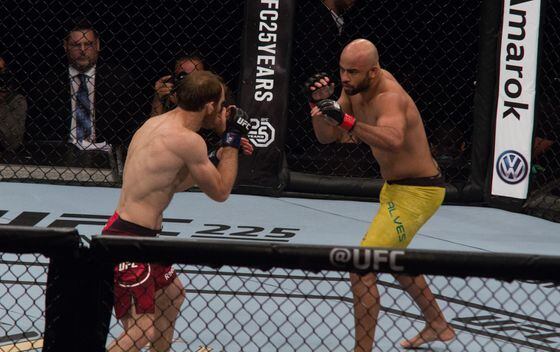 UFC fighters during a 2018 match in Rio de Janeiro.
