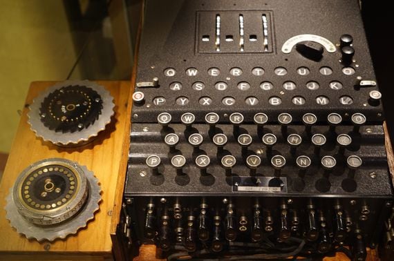 Enigma cipher machine (EQRoy/Shutterstock)