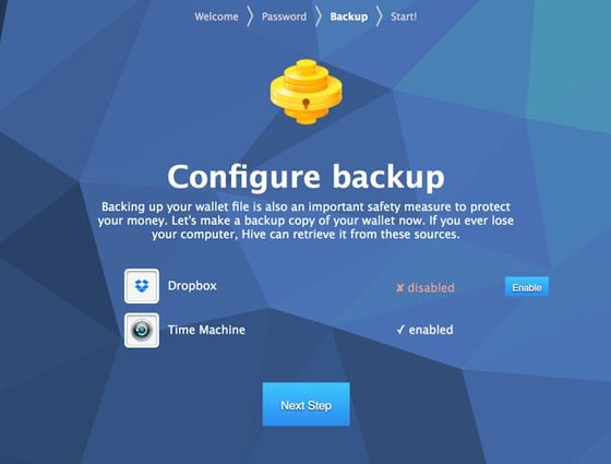  Backup configurations in Hive are part of the initial setup.