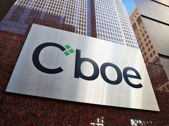The Cboe Global Markets Inc. building in Chicago (Scott Olson/Getty Images)