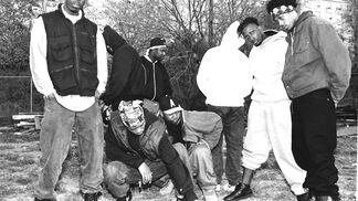 Rap group Wu-Tang Clan poses for a portrait on May 8, 1993 on Staten Island. (Al Pereira/Michael Ochs Archives/Getty Images)