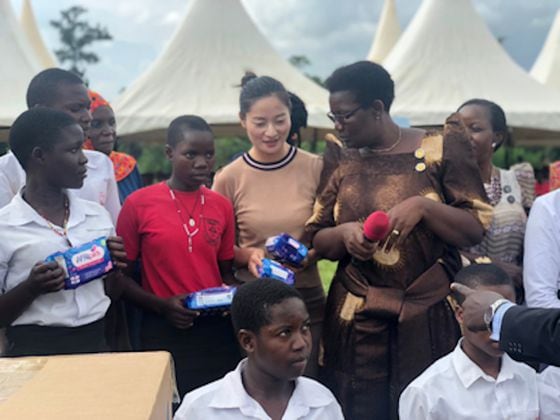 iris-du-director-of-binance-charity-delivers-sanitary-pads-witnessed-by-hon-mbayo-mbulakubuza-esther-minister-office-of-the-president-presidency-2