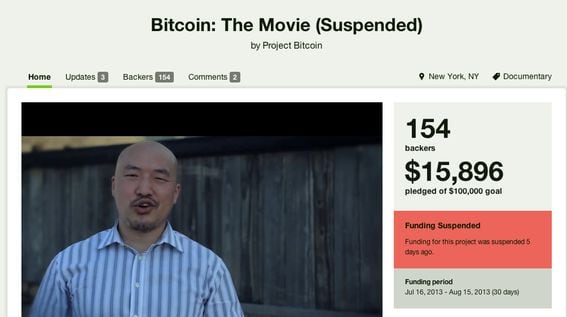Bitcoin Movie Suspended