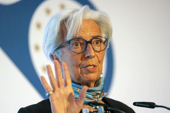 Christine Lagarde, president of the European Central Bank (Alex Kraus/Bloomberg via Getty Images)