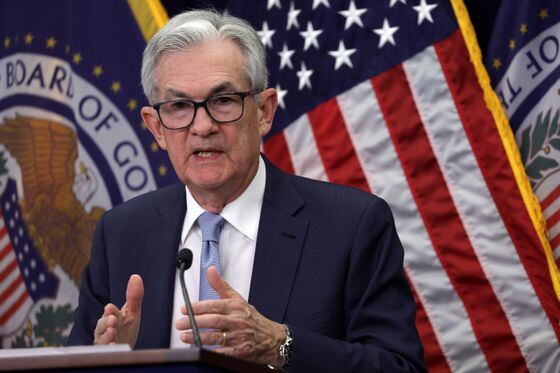 Chairman Jerome Powell Holds A Press Conference At The Federal Reserve