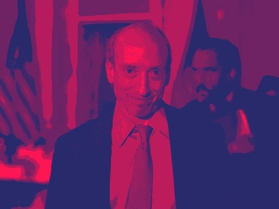 SEC Chair Gary Gensler (Alex Wong/Getty Images, modified by CoinDesk)