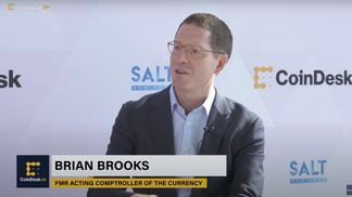 Brian Brooks speaks with CoinDesk TV's Christine Lee at the 2021 SALT conference. (CoinDesk archives)