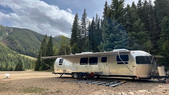 Ethereum Foundation security researcher David Theodore's Airstream, parked in Colorado (David Theodore)
