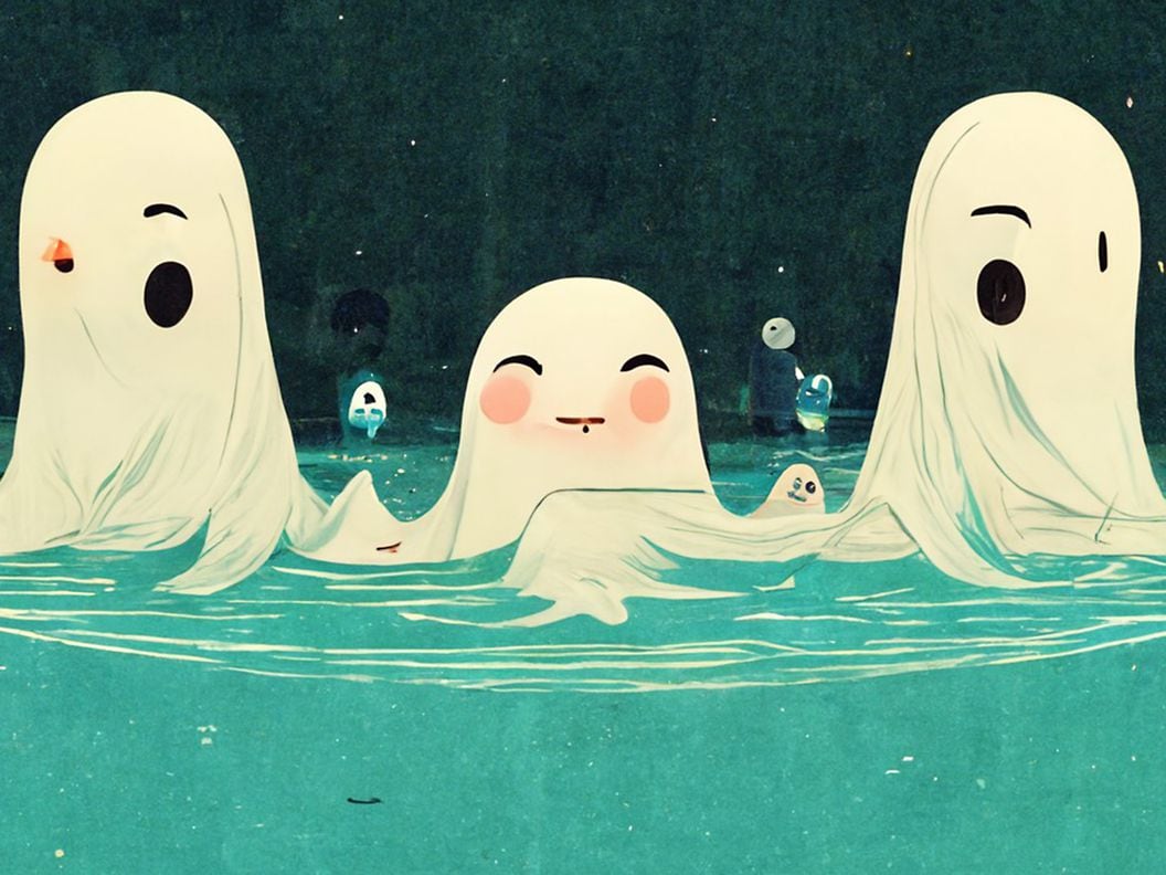CDCROP: Ghosts in a pool (MidJourney/CoinDesk)